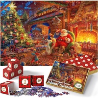 Adventskalender 2023 Weihnachtspuzzle - 24 Tage Countdown-Kalender mit täglichen Puzzleteilen für Jungen und Mädchen - Das ideale Geschenk zur W...