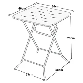 stilvora Bistro Set 3-tlg. Weiß