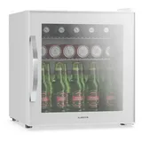 Beersafe Getränkekühlschrank mit Spiegelglastür 47 Liter LED Glas weiß leise