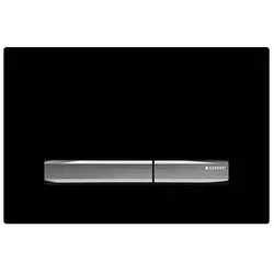 Betätigungsplatte SIGMA50 schwarz/ glanz-chrom/ chrom-gebürstet, 2-Mengen-Spülung - 115788DW2
