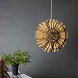 Venture Home Järvsön Weihnachtsstern mit Licht Papier Ø60 cm Pendelleuchte braun.