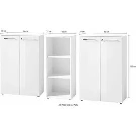 Germania Büromöbel-Set GERMANIA "GW-Monteria", weiß Holzwerkstoff, Arbeitsmöbel-Sets, Büromöbel-Set