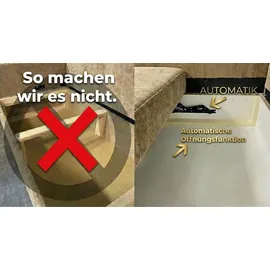 A&J MöbelLand Eckcouch Polyester mit Schlaffunktion 2-Sitzer Braun