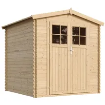 TIMBELA Holz-Gartenhaus M343F 2,16 x 1,63 m Natur