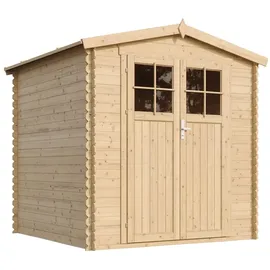 TIMBELA Holz-Gartenhaus M343F 2,16 x 1,63 m Natur