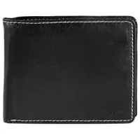 Akzent Herren Geldbörse aus Echtleder. Format 12 x 9 cm. - Schwarz