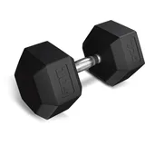 trex sport gummierte Stahlhantel für Krafttraining Trex Sport 1×10kg mit geriffeltem Griff schwarz|grau 10,1 kg)