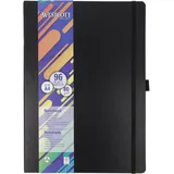 Westcott Notizbuch A4 kariert Schwarz