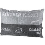 GILDE Filz Rentnerkissen hellgrau/dunkelgrau 40x60x10cm