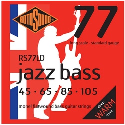 Rotosound Saiten, Bass Saiten RS77LD 45 105 Jazz Bass 77, Monel Flatwound