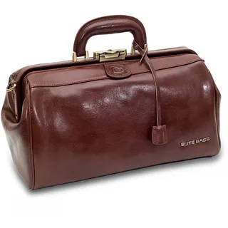 Elite Bags CLASSY deluxe Arzttasche Braun Leder 36 x 21 x 20 cm