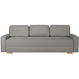 Home Affaire 3-Sitzer HOME AFFAIRE "SHERIDIAN Schlafsofa mit Bettkasten, in Feincord & Velvet", grau, B:225cm H:80cm T:94cm, 100% Polyester, Sofas, mit Wellenunterfederung, moderne Bezüge, B/H/T 225/94/80