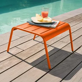 Oviala Fußstütze aus Metall, 1-Sitzer, quadratisch,Quadratisch, 44x30x40 cm, Gartenmöbel, Gartenstühle, Gartenhocker