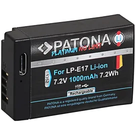 PATONA Platinum Akku mit USB-C Input Canon LP-E17