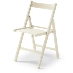 Yelloo - Stühle mod. LIBRO Farbe WEISS Klappbar Platzsparend Klappbar Massivholz Buche