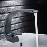 Crediri Schwarzer Wasserhahn, Badezimmer-Waschbecken-Wasserhahn, Waschbecken-Wasserhahn, Waschbecken-Wasserhahn, Mischbatterie,