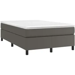 vidaXL Bettgestell Grau 120x200 cm Kunstleder