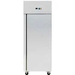 Professioneller Kühlschrank Edelstahl GN2/1, 610L für Gastronomie. Vertikaler INOX-Schrank für Bar & Restaurant.