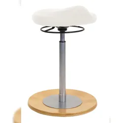 Mayer Sitzmöbel, Pendelhocker mit ergonomisch geformtem Komfortsitz 1101, Polarweiß, 1101_N_30582