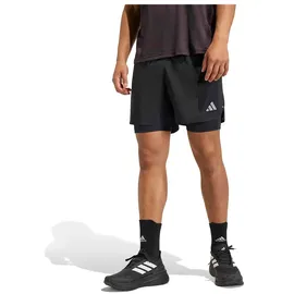 adidas Adi365 Running Essentials 2in1 Shorts, Black, XL