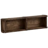 Woodkings Wandregal Ziegelform 2er 40 x 20 x 20 cm Braun