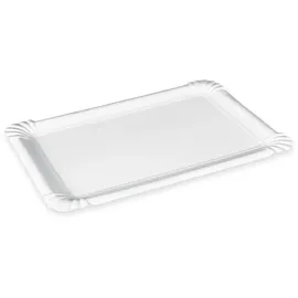 WIMEX Flache Pappteller eckig 16 x 23 cm 100 St. Weiß
