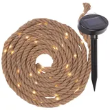 Lunartec Lichterkette Naturfaser 60 LEDs 2er Set