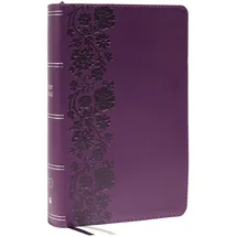 Thomas Nelson KJV Holy Bible: Large Print Single-Column with 43,000 End-of-Verse Cross References, Purple Leathersoft, Personal Size, Red Letter, Comfort Print: King James Version: Holy Bible, King James Version