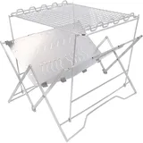 Multifunktionaler, Klappbarer Holzkohlegrill Aus Edelstahl Mit Stabilem Standfuß, Ideal Für Camping
