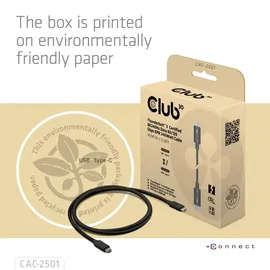 Club 3D Thunderbolt 5 Zertifiziertes 8K240Hz Daten 80/120 Gbps EPR 240 Watt Kabel St./St. 1m schwarz