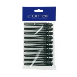Comair Haarclips Plastik/Aluminium schwarz 95mm 10 Stück