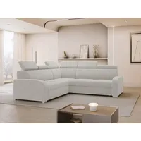 Mirjan24 Ecksofa Oslo 2rR2p, Eckcouch mit Schlaffunktion und Bettkasten, L-Form, Wohnzimmer (Farbe: Crown 16) - Grau
