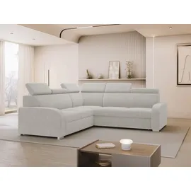 Mirjan24 Ecksofa Oslo 2rR2p, Eckcouch mit Schlaffunktion und Bettkasten, L-Form, Wohnzimmer (Farbe: Crown 16) - Grau