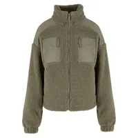 URBAN CLASSICS Damen Ladies Sherpa Mix Jacket, leichte Sherpa