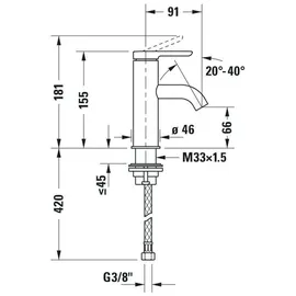 Duravit C.1 S Einhandmischer (C11010002010)