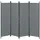 [en.casa] Raumteiler Huesca 4-teilig 200x171cm Paravent Trennwand 4-TLG. Sichtschutz Stellwand Spanische Wand Dunkelgrau