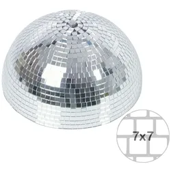Spiegelkugel halb 30cm Discokugel Spiegel-Halbkugel mit Motor silber