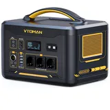 VTOMAN Jump 1500X Tragbare Powerstation 1500W, 828Wh LiFePO4 Solargenerator mit Erweiterbarer Kapazität auf 2376Wh, 230V AC/100W USB-C Schnellladung für Camping Reisen Notfälle Wohnmobil