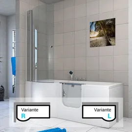 AcquaVapore Seniorendusche und Badewanne mit Tür S12D-L-EC 170 x 85 cm