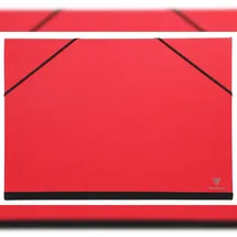 Clairefontaine 10x Zeichenmappe mit Gummizug 37x52 cm - Rot 144705C