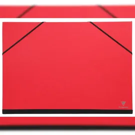Clairefontaine 10x Zeichenmappe mit Gummizug 37x52 cm - Rot 144705C