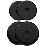 GORILLA SPORTS Hantelscheiben Einzeln/Set, 30/31mm Bohrung, Gusseisen, Gummiert, Schwarz, Hantelset, Gewichtsscheiben, von 1,25kg bis 30kg Gewichte, Krafttraining, Gym