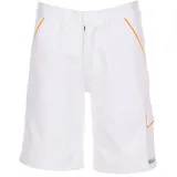 Arbeitsshorts "HIGHLINE" 285g/m2 Canvas-Besatz - M - weiß/weiß/gelb