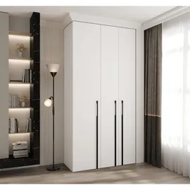 abiks möbel Drehtürenschrank COMO 120 x 245,5 x 50 cm Schwarz/Weiß