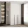 abiks möbel Drehtürenschrank COMO 120 x 245,5 x 50 cm Schwarz/Weiß