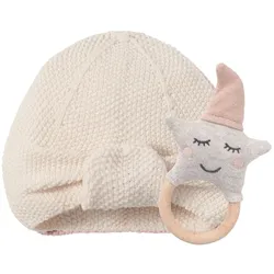 nordic coast company Rassel Rosa + Turban Natur Dekoration 2 ct Weiss 