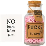 Jar of Fucks to Give (7oz) - Sarcastic Gag Geschenk-Box für Geburtstage, Weihnachten, Valentinstag & mehr | Passive Aggressive Humor für Frauen, Männer, Mitarbeiter, Chef (Pink)