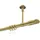 Interdeco GARDINENSTANGE Sonette Verano 520 cm (geteilt in 4 x 130 cm), 1-läufig, 20 mm Ø Messing-Optik