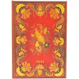 Paperblanks 12-Monatskalender 2025, Fiammetta, Midi, Horizontal, Elastikband-Verschluss