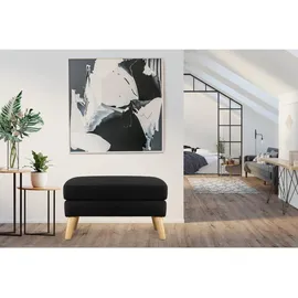 Konsimo Sitzhocker Holz 80 x 46 x 65 cm Schwarz